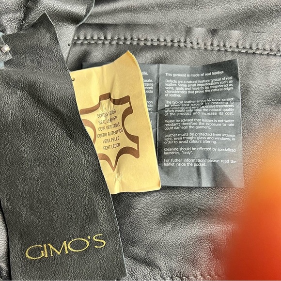 GIMO'S Women's Lightweight Leather Jacket EU 46 - Picture 8 of 12